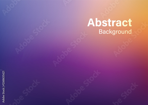 Abstract purple and orange gradient blur background vector illustration template for presentation, website, poster, flyer, banner, social media, marketing, advertising