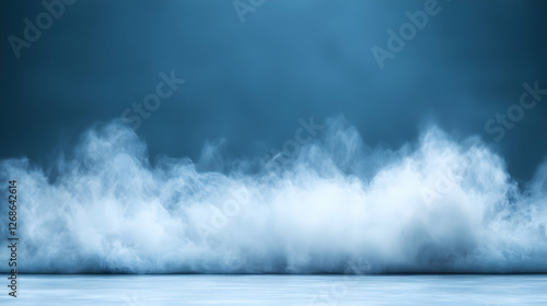 Wallpaper Mural White Smoke on Dark Blue Background Torontodigital.ca