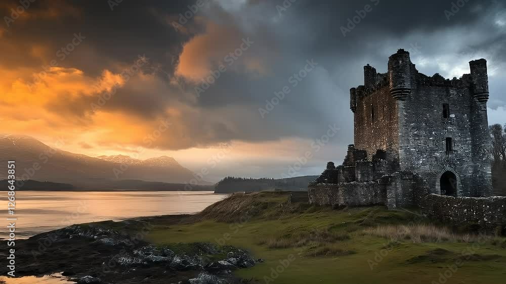 Kilchurn Castle at Sunset Awe-Inspiring Scottish Landscape Photography Kilchurn Castle at Sunset Awe-Inspiring Scottish Landscape Photography