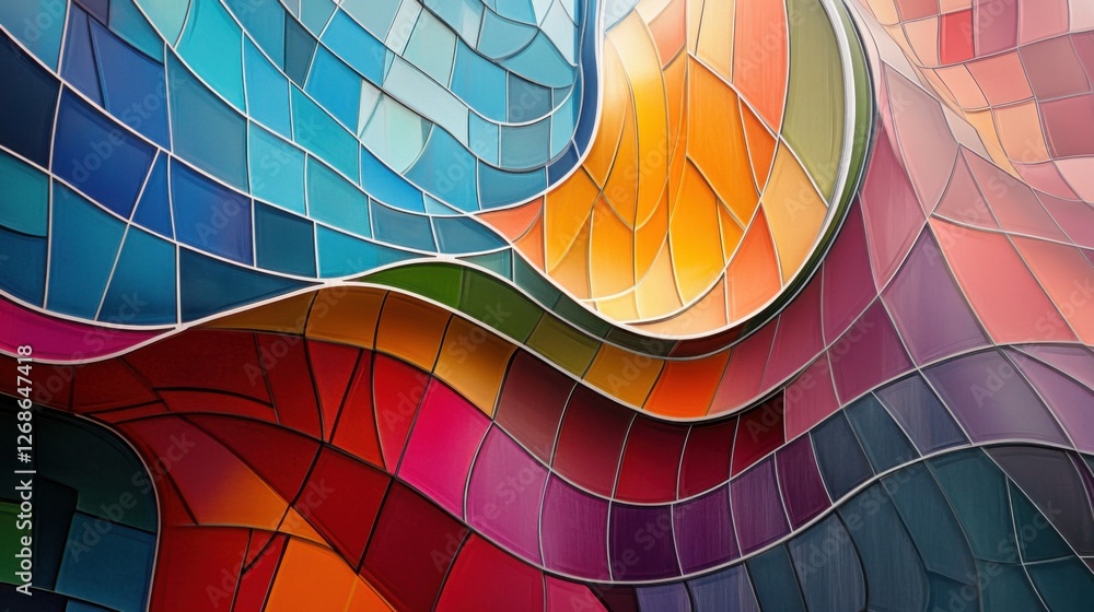 colorful abstract wave pattern geometric mosaic design colorful abstract wave pattern geometric mosaic design