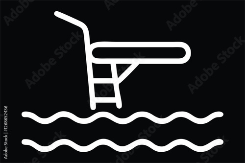 Diving board icon 