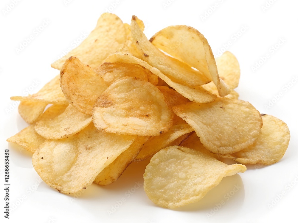 potato chips isolated on white potato chips isolated on white
