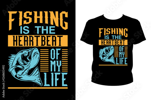 Fishing is the heartbeat of my life - Art files for Cricut and Silhouette. You can edit them with Adobe Illustrator.