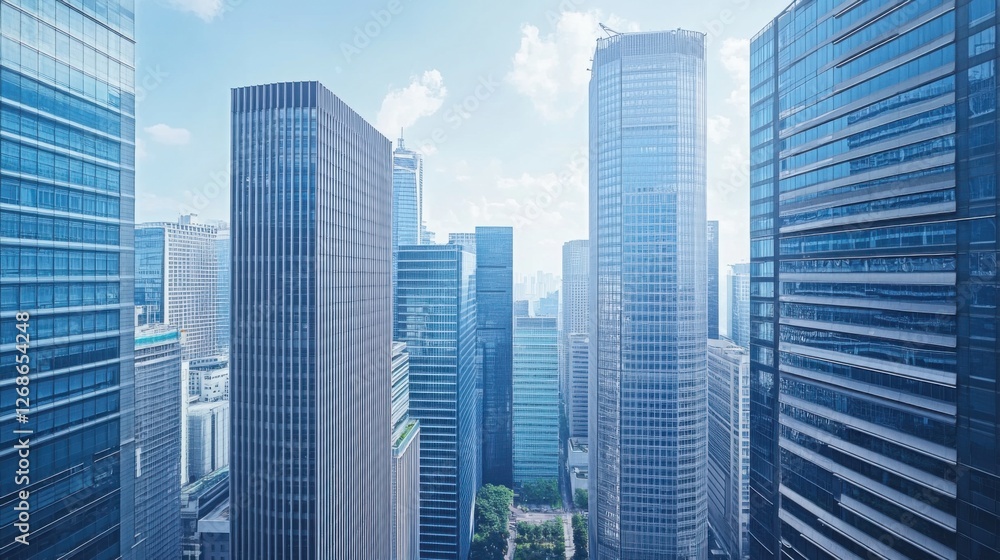 Fototapeta premium modern cityscape high-rise buildings urban skyline