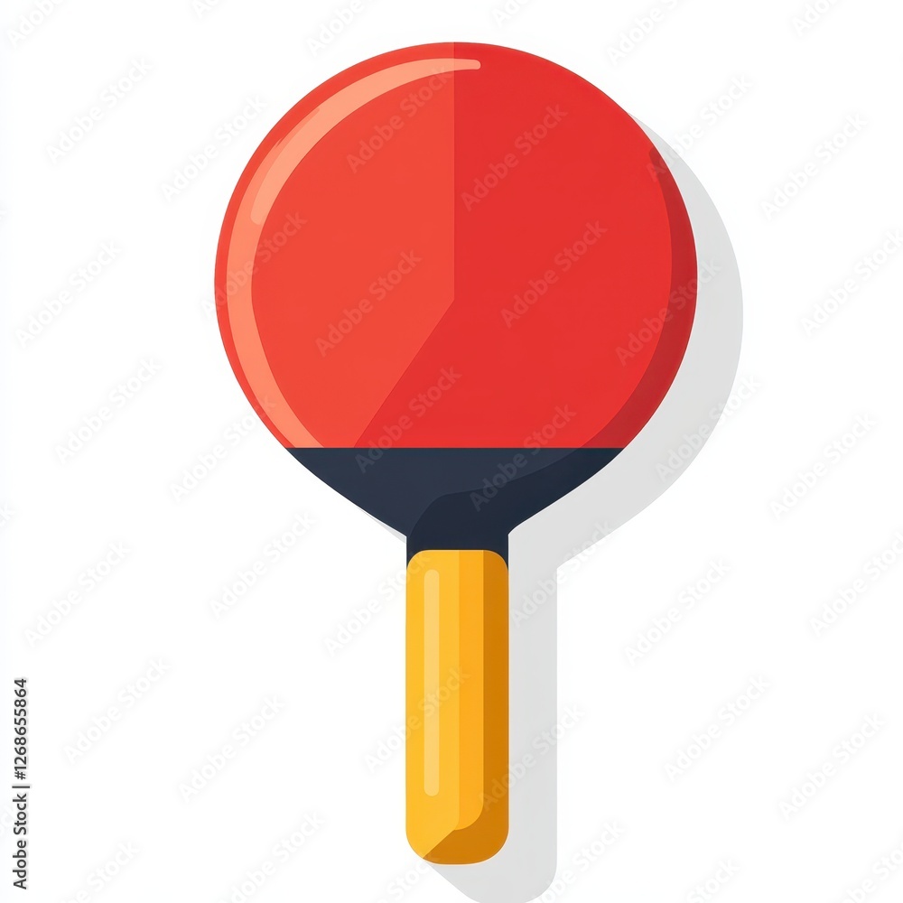 Flat design vector ping pong icon isolated on a white background for sports and gaming applications Flat design vector ping pong icon isolated on a white background for sports and gaming applications