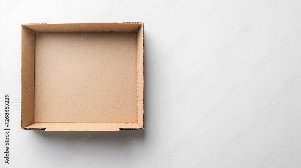 Fototapeta premium empty cardboard box on white background