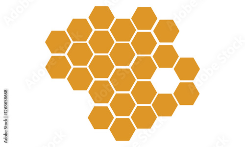 Honeycomb bee icon on white background. honeycomb icon for your web site design, logo, app, UI. flat style. honey comb sign.  Vector Illustration .