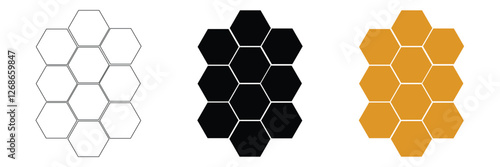 Honeycomb bee icon on white background. honeycomb icon for your web site design, logo, app, UI. flat style. honey comb sign.  Vector Illustration .
