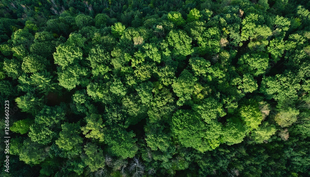 Aerial top view of green trees in forest. Green tree nature background for carbon neutrality and net zero emissions concept. Drone view of green tree captures CO2 to Sustainable green environment. Aerial top view of green trees in forest. Green tree nature background for carbon neutrality and net zero emissions concept. Drone view of green tree captures CO2 to Sustainable green environment.