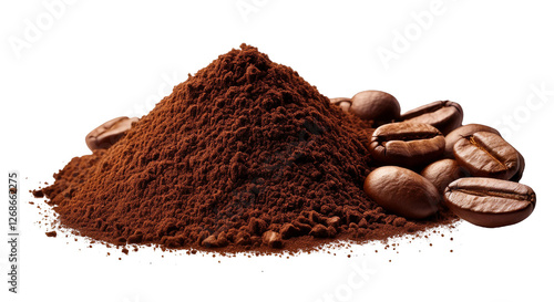 coffee beans on white background