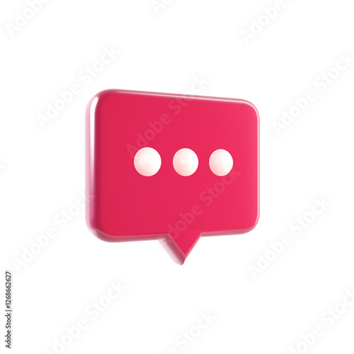 3D Illustration of Comment Icon