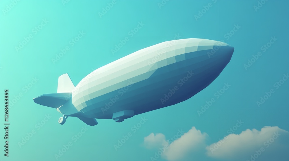 3D Low Poly Blimp Flying in the Sky
3D Low Poly Blimp Flying in the Sky