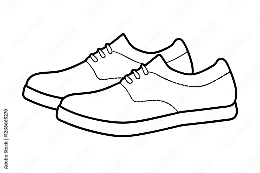 Silhouette Icon of a Pair of Shoes on White Background Silhouette Icon of a Pair of Shoes on White Background