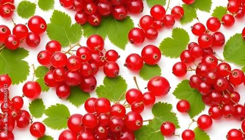 Red currants isolated on a white