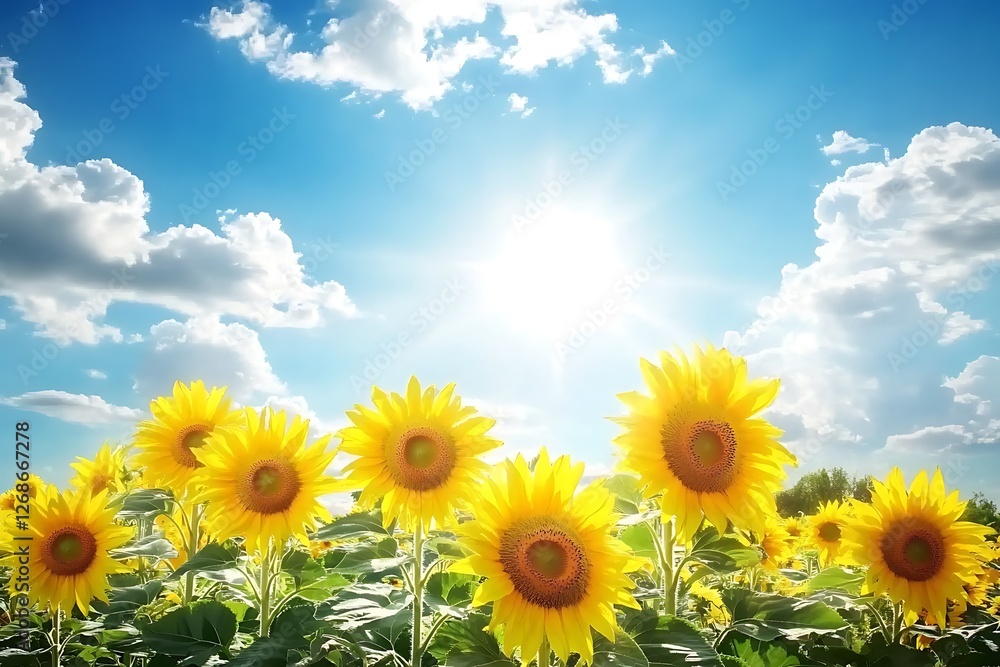 Obraz premium field of sunflowers