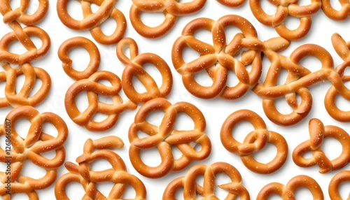 Salt Pretzels Isolated On White Background