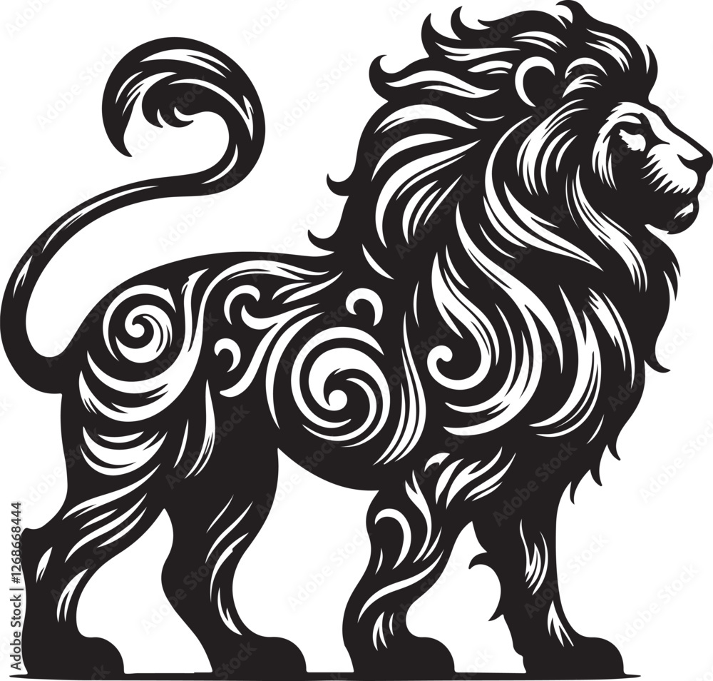 a lion vector silhouette a lion vector silhouette