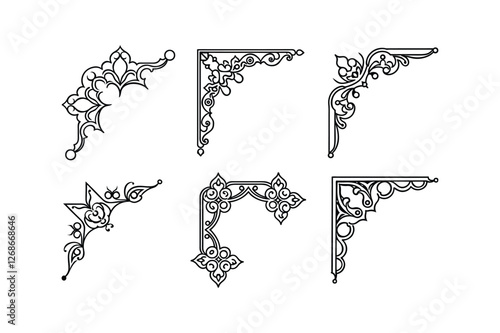 corner ornament vector element
