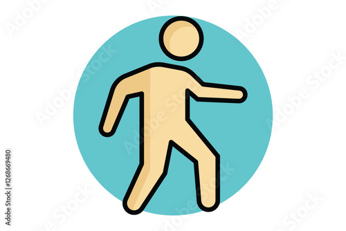 Stepper icon. colored outline style. icon related to gym and fitness