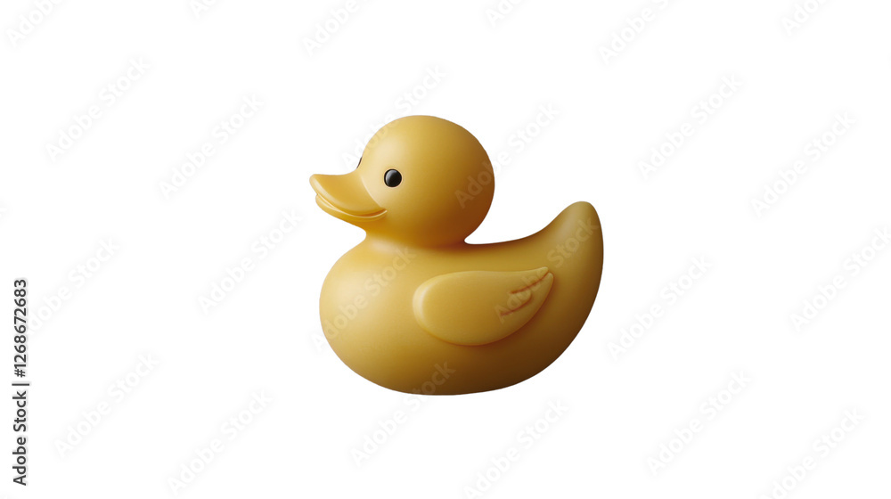 Yellow rubber duck floating on transparent background Yellow rubber duck floating on transparent background