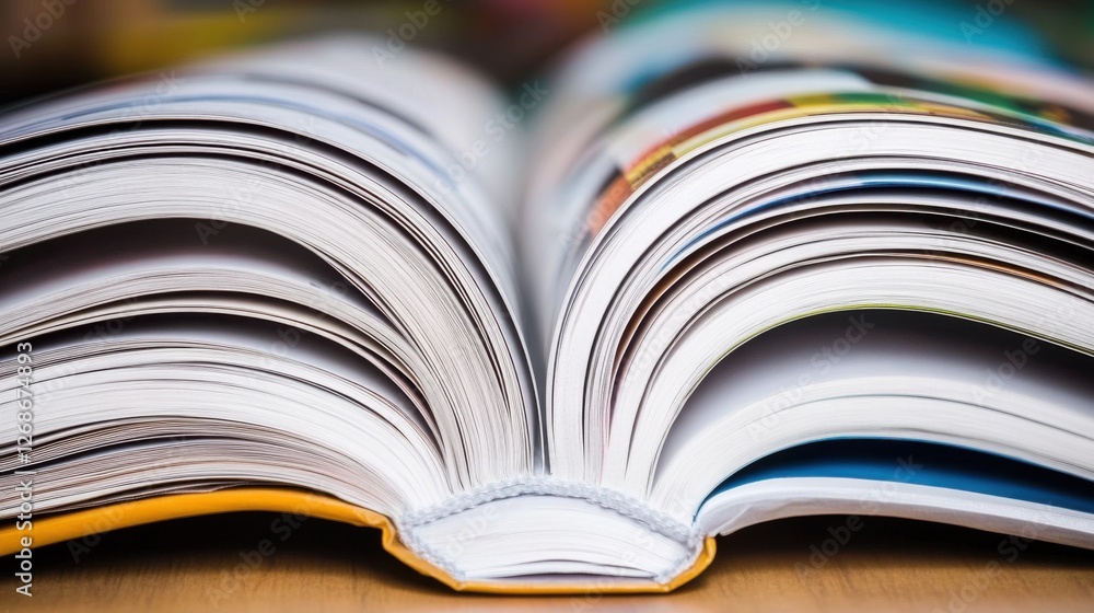 Naklejka premium open book pages knowledge education reading