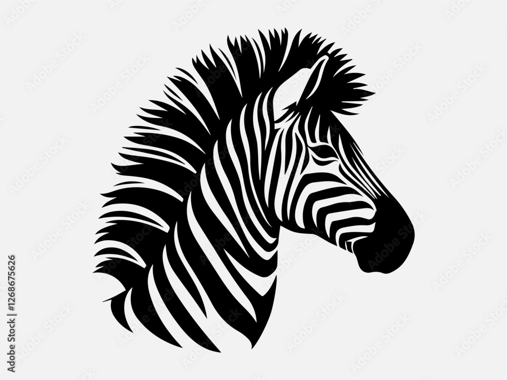 Zebra Silhouette Vector Illustration Zebra Silhouette Vector Illustration