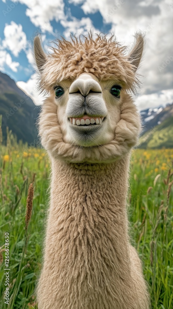 Obraz premium A beautiful longhaired person with flowing hair showing a joyful expression and radiating happiness outdoors