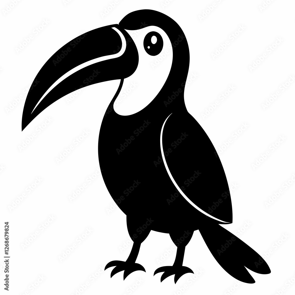 Fototapeta premium Minimalist Toucan Silhouette Vector