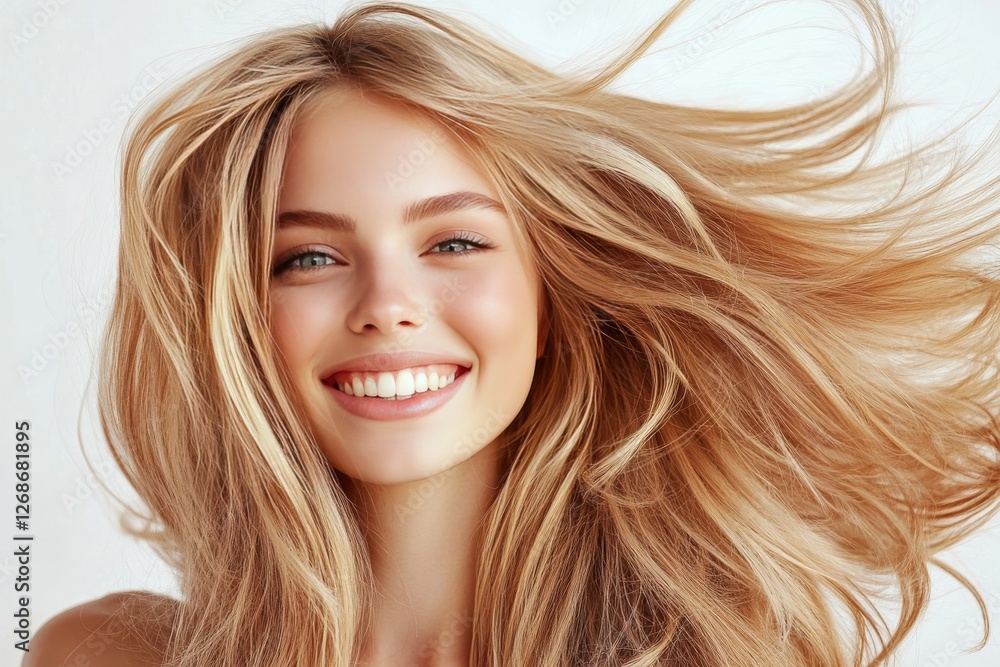 Naklejka premium woman with long hair