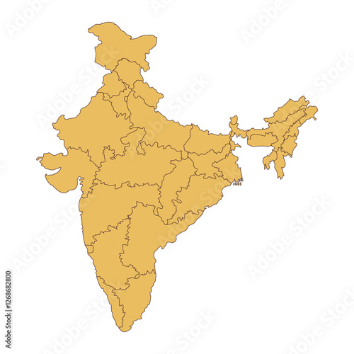 India map with states separate