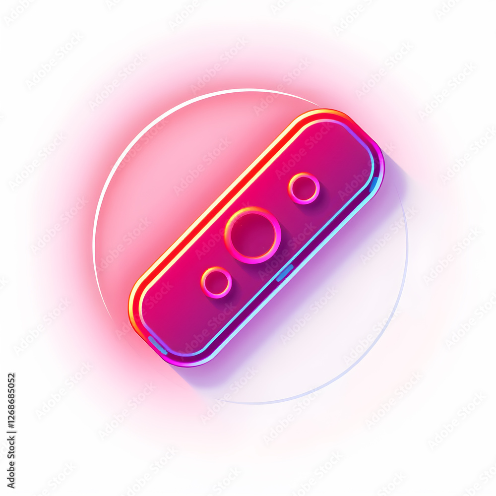 Bandage holographic 3D icon. neon symbol vector illustration isolated on white background. Generative AI Bandage holographic 3D icon. neon symbol vector illustration isolated on white background. Generative AI