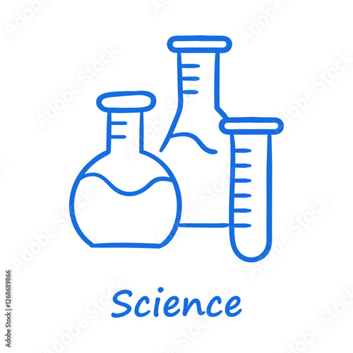 Science – Laboratory glassware including flasks and test tubes representing experiments and scientific research.