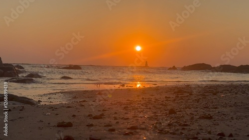 sunset on the beach