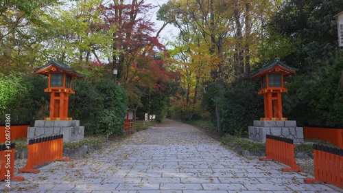 京都　秋の下鴨神社の糺の森（ただすのもり）を歩く