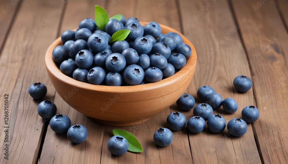 Blueberry on a wooden table Blueberry on a wooden table