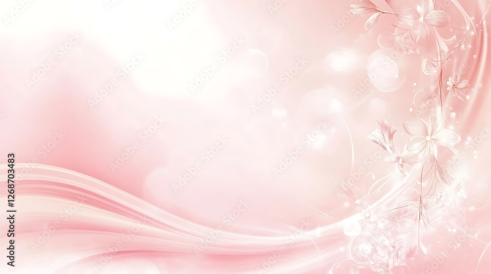 Delicate Pink Floral Swirls Abstract Background Delicate Pink Floral Swirls Abstract Background