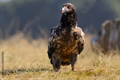 JUVENILE BEARDED VULTURE (Gypaetus barbatus) highly endangered throughout southern africa photo