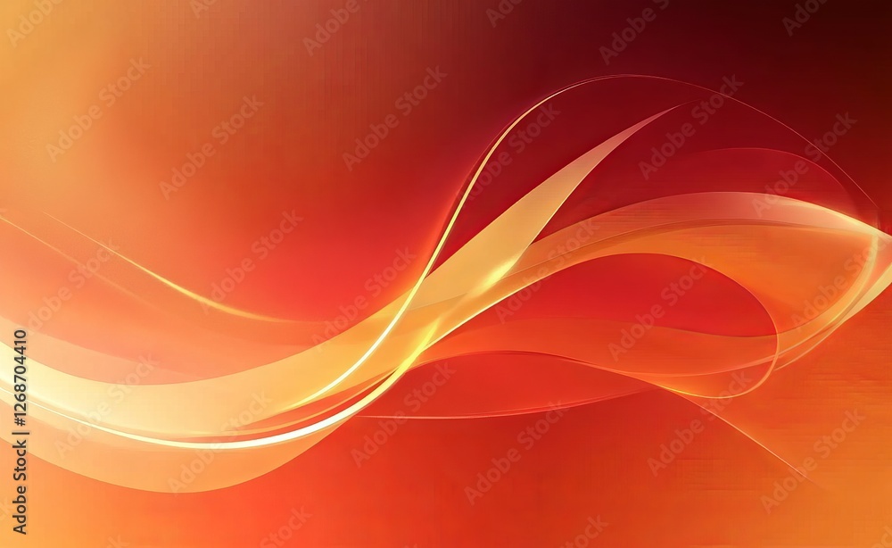 Fototapeta premium Red background, abstract gradient with light and shadow effect, blurred background, vector illustration style, soft lines and curves, connecting the blend of organic minimalism and technology