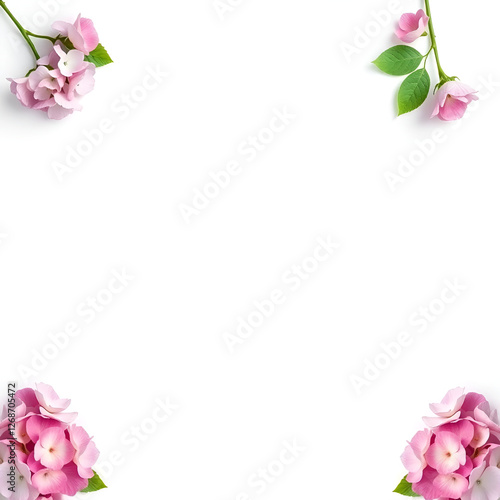 Wallpaper Mural flower on white Background Torontodigital.ca