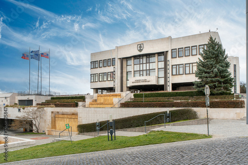 Photography The National Council of the Slovak Republic ( Narodna rada Slovenskej republiky ) building in Bratislava