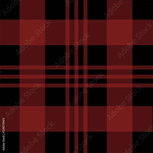 Classic red and black plaid pattern in a timeless tartan style. Perfect for backgrounds, fashion, scarves, blankets, and graphic design projects. High-resolution