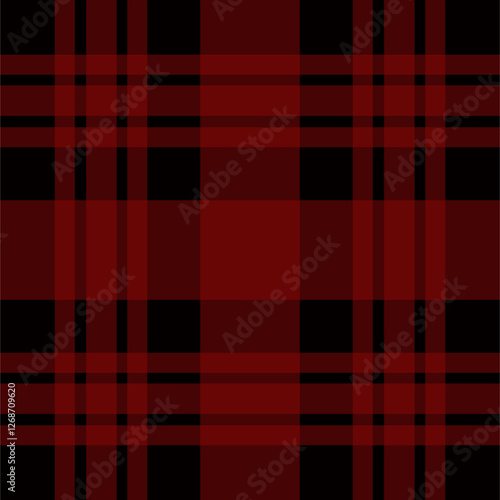 Classic red and black plaid pattern in a timeless tartan style. Perfect for backgrounds, fashion, scarves, blankets, and graphic design projects. High-resolution