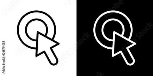 Click icons vectors set in stroke line style.