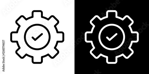 Execution icons vectors set in stroke line style.