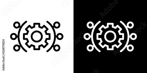 Function icons vectors set in stroke line style.