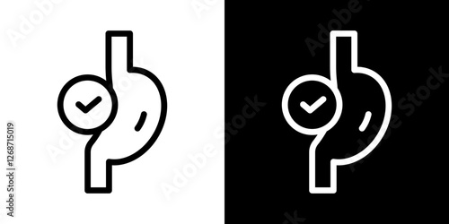Hydrogen gas tank icons vectors set in stroke line style.
