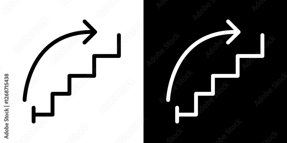 Next steps icons vectors set in stroke line style. Next steps icons vectors set in stroke line style.