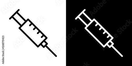 Needle icons vectors set in stroke line style.