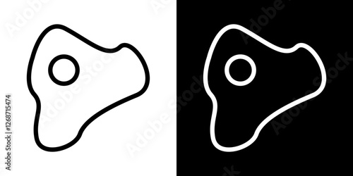 Omelet icons vectors set in stroke line style.