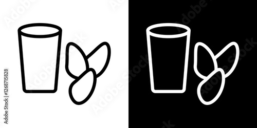 Ramadan iftar icons vectors set in stroke line style.